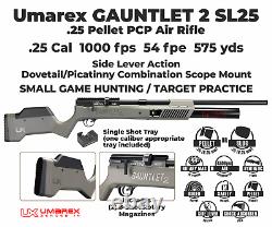 Umarex Gauntlet 2 SL25.25 Cal PCP Side Lever Air Rifle with Pellets and Targets