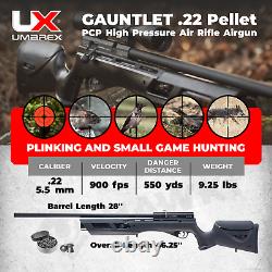 Umarex Gauntlet PCP. 22 Cal Air Rifle with Extra Mag and 250x Pellets Bundle