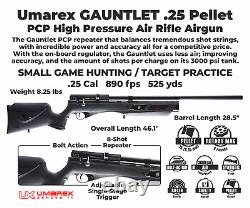 Umarex Gauntlet PCP. 25 cal Air Rifle with. 25 Pellets and Extra 8-Shot Mag Bundle