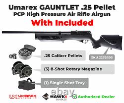 Umarex Gauntlet PCP. 25 cal Air Rifle with. 25 Pellets and Extra 8-Shot Mag Bundle