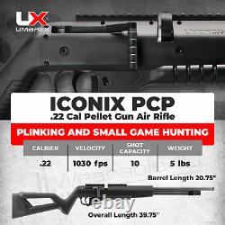 Umarex Iconix. 22 Caliber Side Lever PCP Air Rifle with Targets and Pellets Bundle