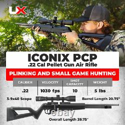 Umarex Iconix. 22 Caliber Side Lever PCP Air Rifle withTargets & Pellets and Scope