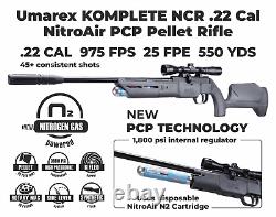 Umarex Komplete NCR. 22 cal Side lever PCP Air rifle with Pellets and Targets