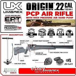 Umarex Origin PCP Air Rifle. 22 Cal with Riflescope and Targets and Pellets Bundle