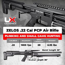 Umarex Zelos. 22 Cal PCP Precision Air Rifle withTargets & Pellets & Scope & Case