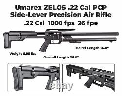 Umarex Zelos. 22 Cal PCP Precision Air Rifle withTargets & Pellets & Scope & Case