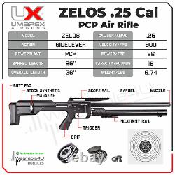 Umarex Zelos. 25 Cal PCP Side-Lever Precision Air Rifle with Targets and Pellets