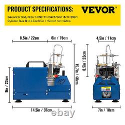 VEVOR 110V PCP Air Compressor 30Mpa/4500Psi Auto-Stop High Pressure Air Pump