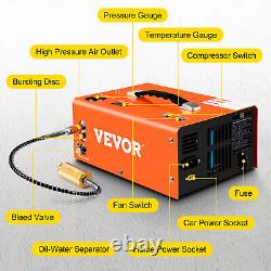 VEVOR 30MPA High Pressure Air Pump Scuba PCP Compressor 12V Auto-Stop 110V 220V