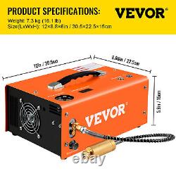 VEVOR High Pressure Air Pump Scuba PCP Compressor Auto-Stops 12V 110V 220V 30MPA