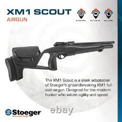 XM1 Scout PCP Air Gun. 22 Caliber Black Synthetic with Adjustable Pull