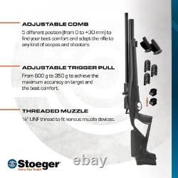 XM1 Scout PCP Air Gun. 22 Caliber Black Synthetic with Adjustable Pull