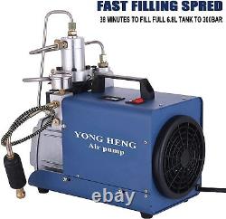 YONG HENG 4500PSI 30Mpa High Pressure PCP Air Compressor Pump Rifle Airgun Scuba